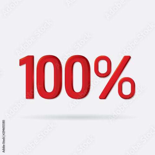 100 Percent vector red design