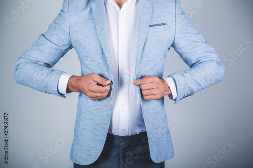 business man hand suit Buttons