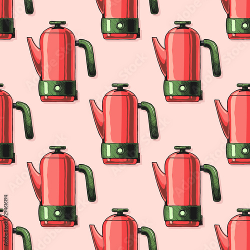 Pattern with coffee machines