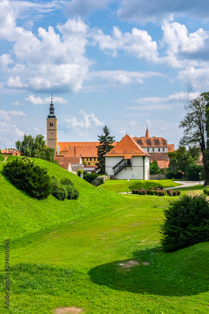 City park in Varazdin city, Croatia, sunny summer day City park in Varazdin city, Croatia, sunny summer day