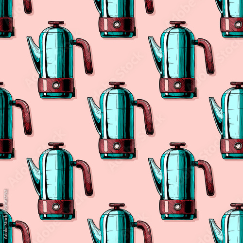 Pattern with coffee machines