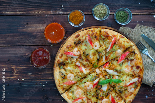 pizza on the table