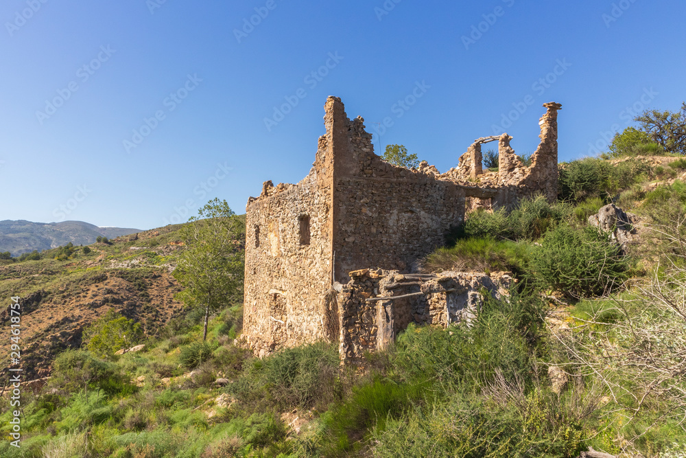 ruined and abandoned farmhouse in Beninar (Spain)
