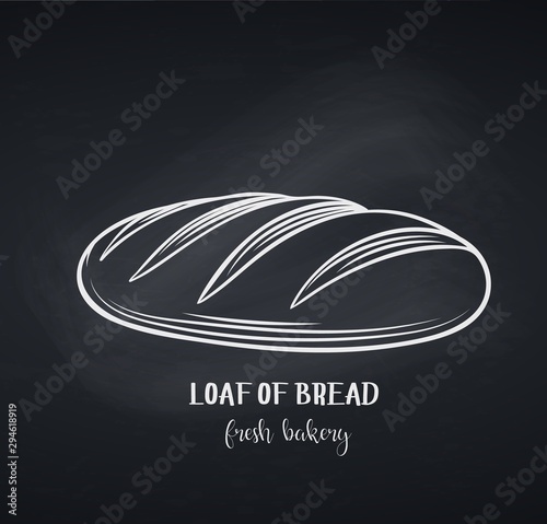 Loaf of bread, chalkboard style.