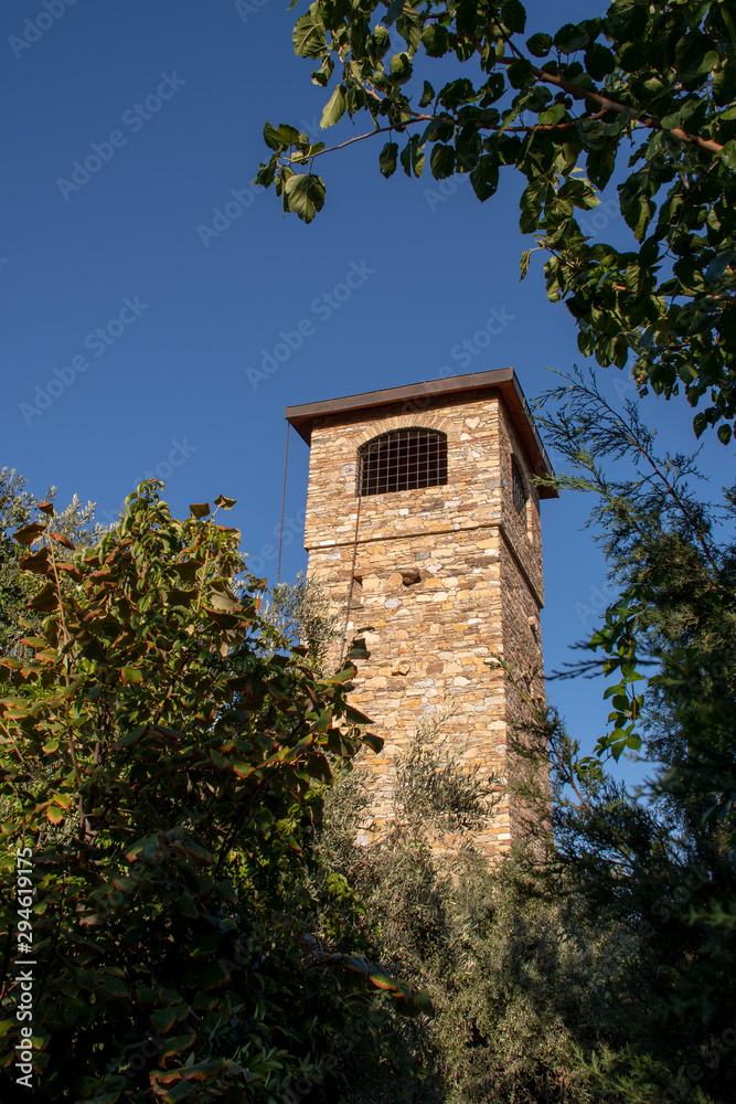 A tower among the forest and trees. in Sirince