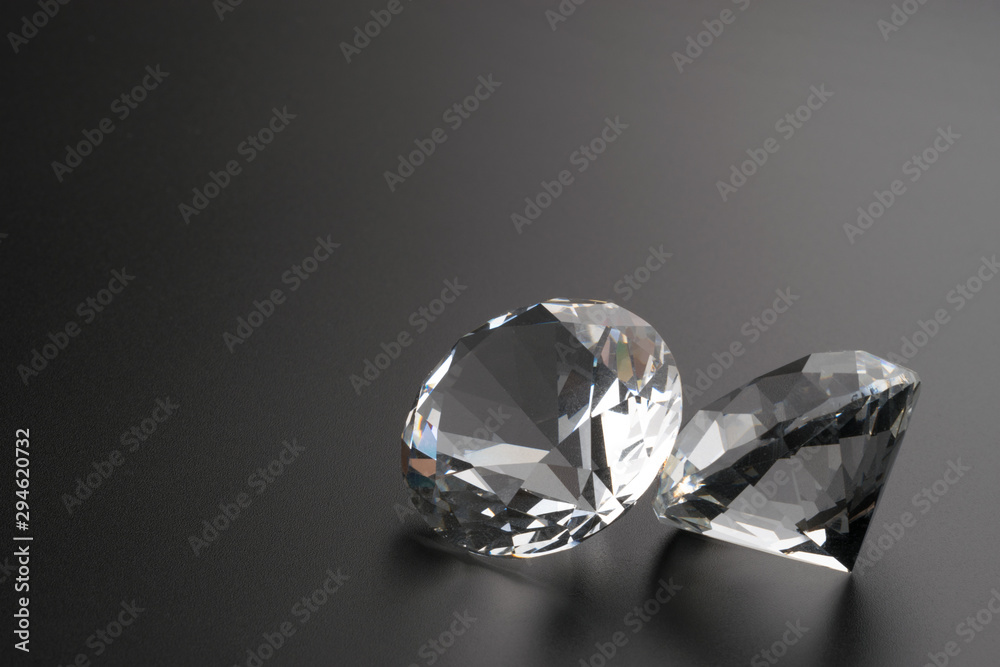 diamonds on black background copyspace