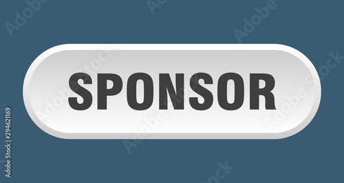sponsor button. sponsor rounded white sign. sponsor