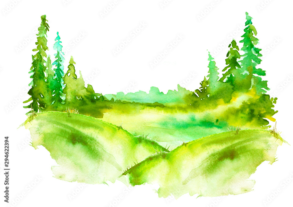 Oregon Mountain Landscape Watercolor Painting - Michele Clamp Art