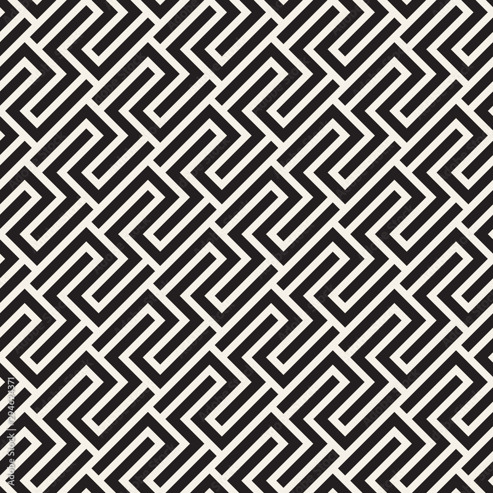 Vector seamless pattern. Modern stylish abstract texture. Repeating geometric tiles from striped elements Vector seamless pattern. Modern stylish abstract texture. Repeating geometric tiles from striped elements