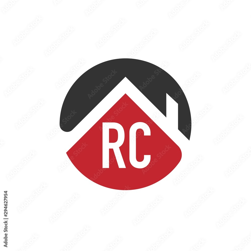 Initial Letter RC Building Logo Vector Design Template. Real Estate ...