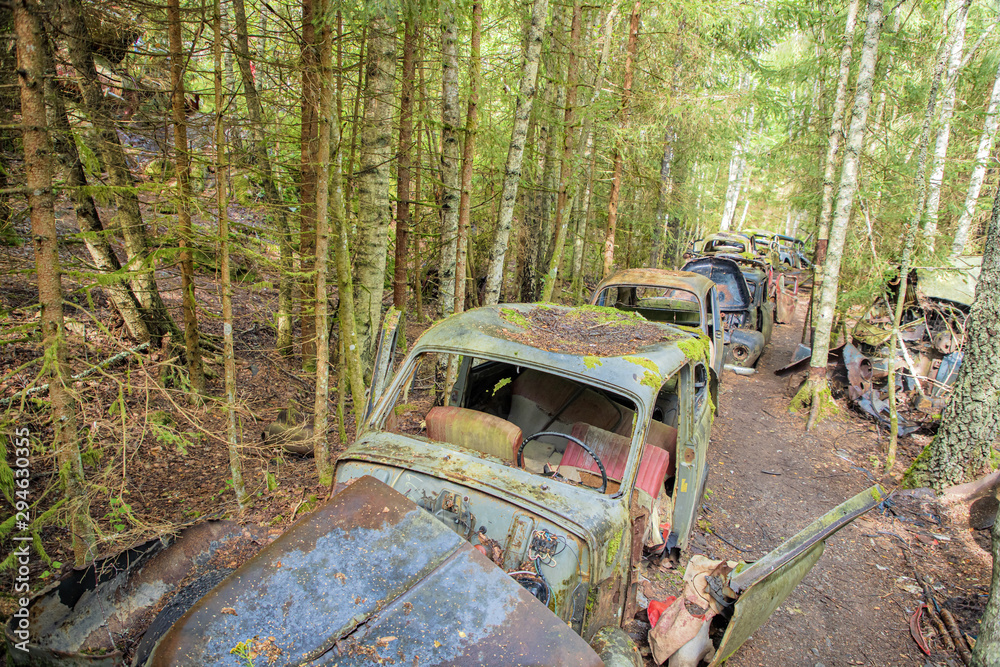 Autofriedhof Nostalgie in Bastnäs, Schweden