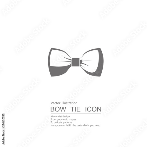 Vector drawn bow tie. Isolated on white background.