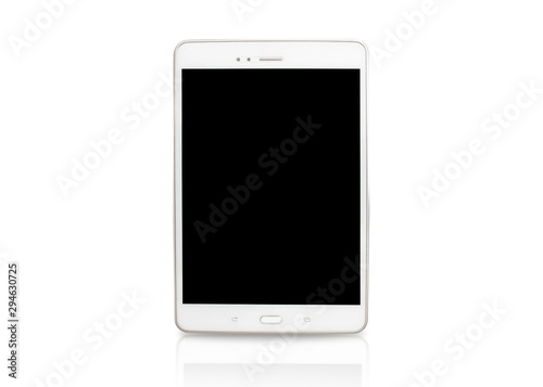The tablet is isolated on a white background with clipping path.