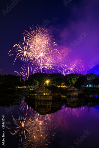 Beautiful holiday fireworks show