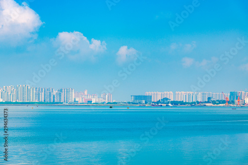 Cityscape of Zhanjiang Bay, Guangdong Province, China