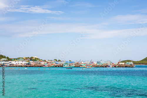 The village of fisherman in the bay of Thailand.