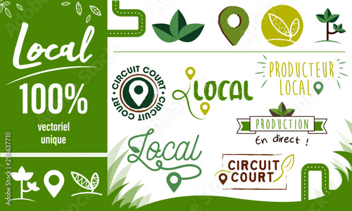 Logo / Label / sticker - local - circuit court - producteur - bio photo