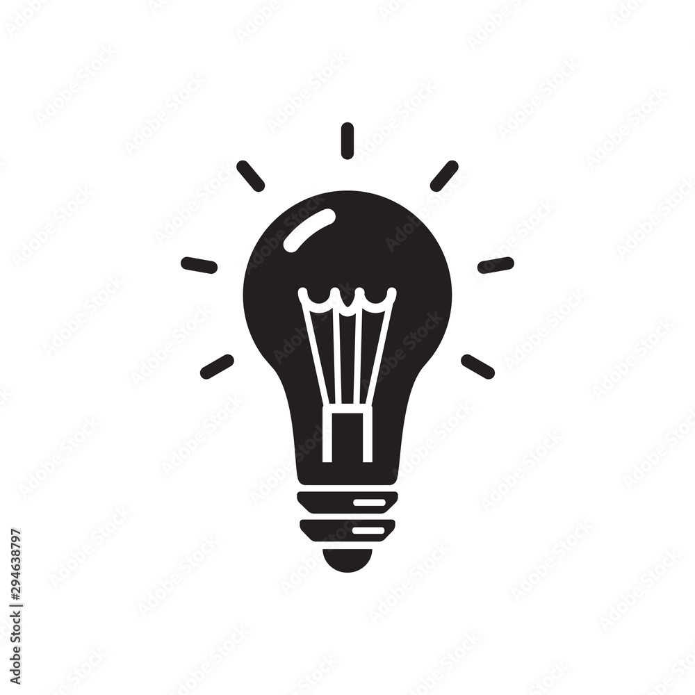 lamp icon vector flat design