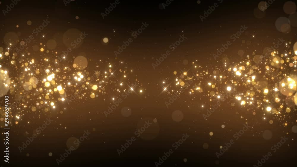 intro title animation background gold particles
