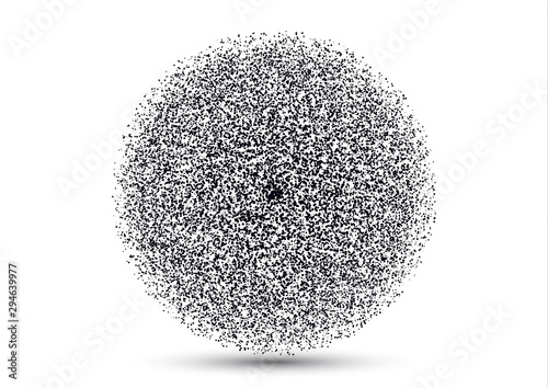 Wallpaper Mural Black dust isolated on a white background. Template for projects. Small particles fly and swirl. Torontodigital.ca