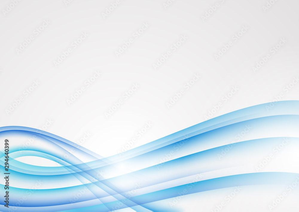 Abstract blue curved lines on a white background. Modern template for your design. Abstract blue curved lines on a white background. Modern template for your design.