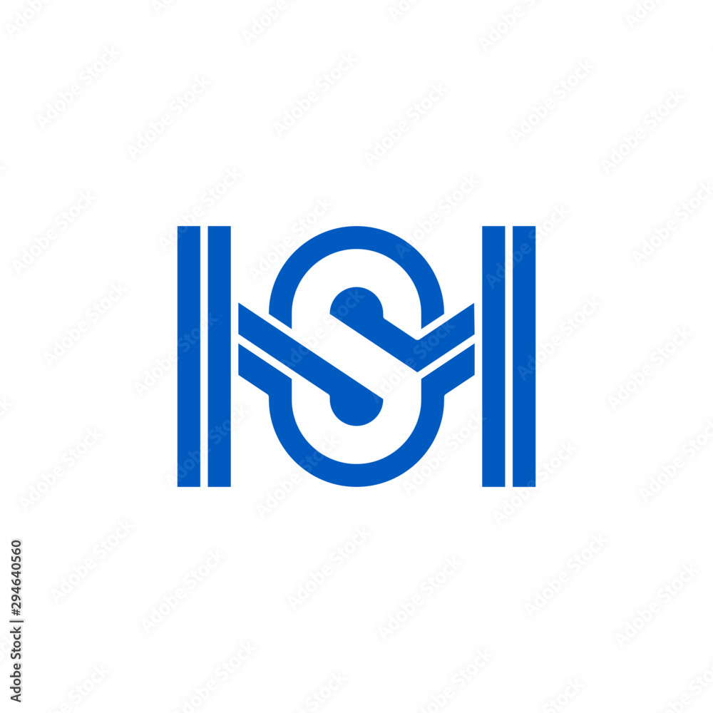Techno, Modern and Symmetric HS Monogram icon, Logo Template .vector Techno, Modern and Symmetric HS Monogram icon, Logo Template .vector
