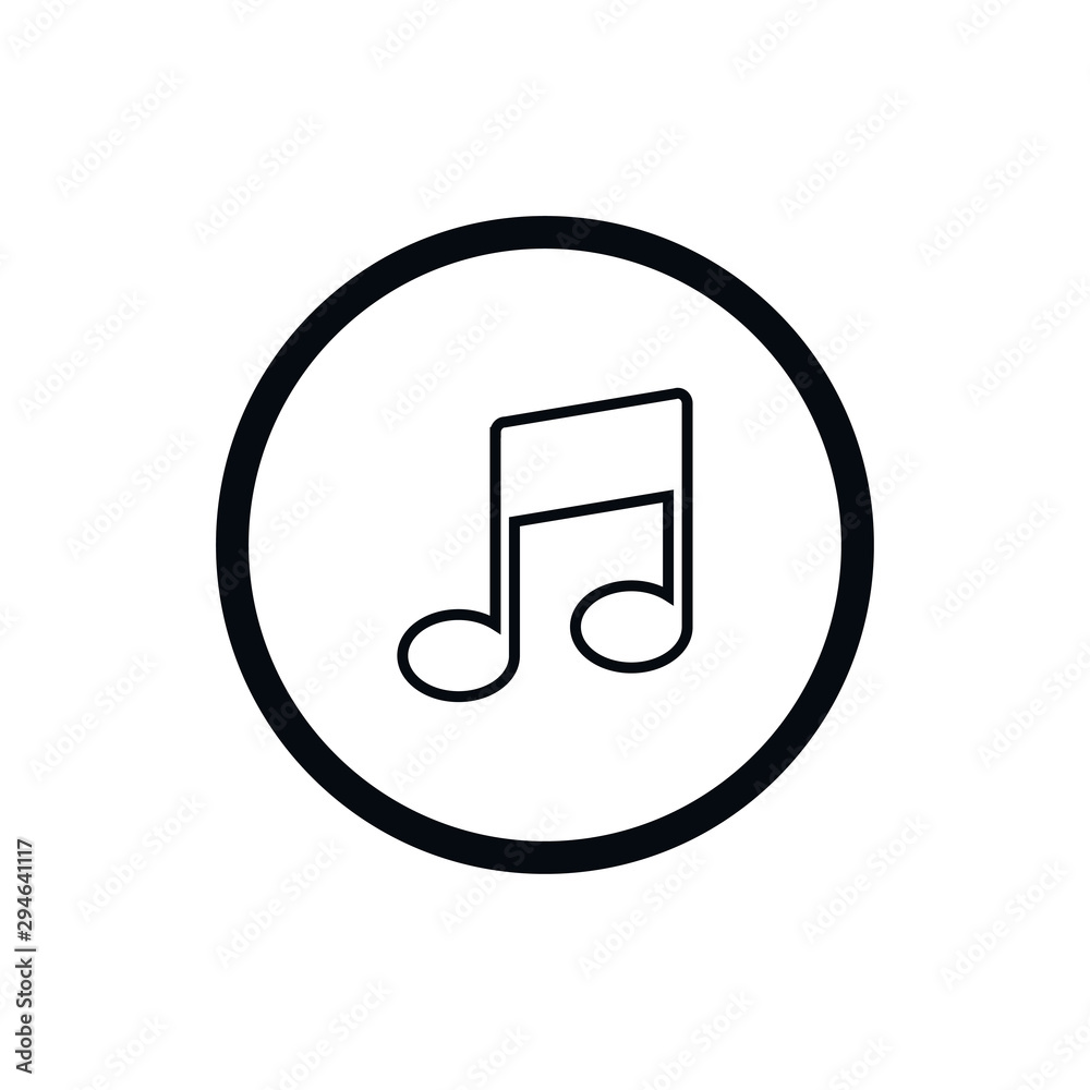 musical notes icon trendy flat design musical notes icon trendy flat design