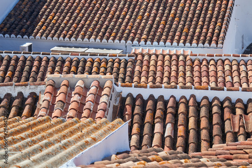 Rooftops in villages of the Costa del Sol in Malaga