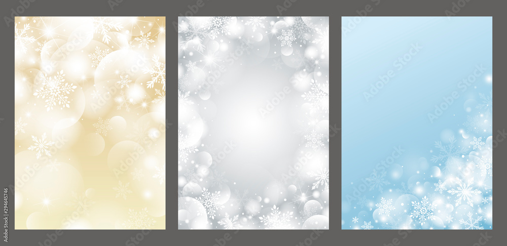 Obraz Boże Narodzenie projekt tła płatka śniegu i bokeh z ilustracji wektorowych efekt świetlny