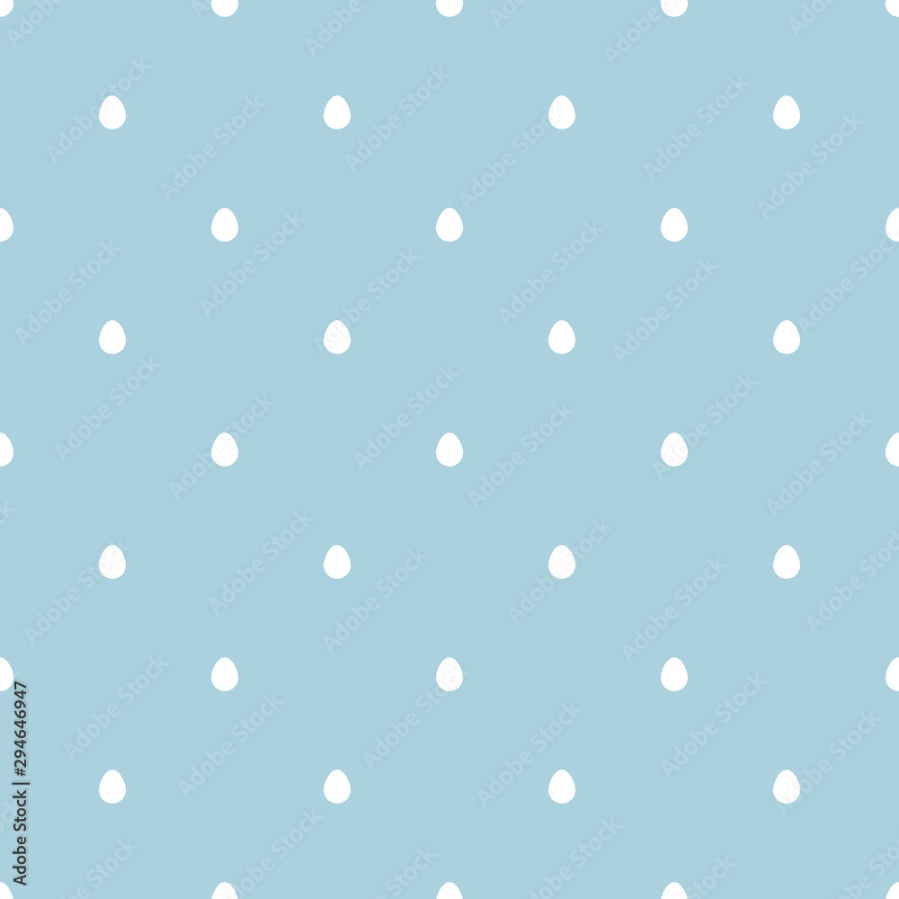 Seamless blue easter pattern with eggs