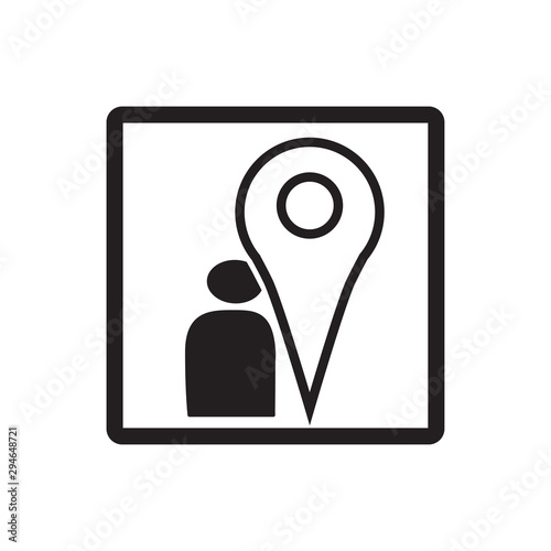Location Pin Icon flat design 