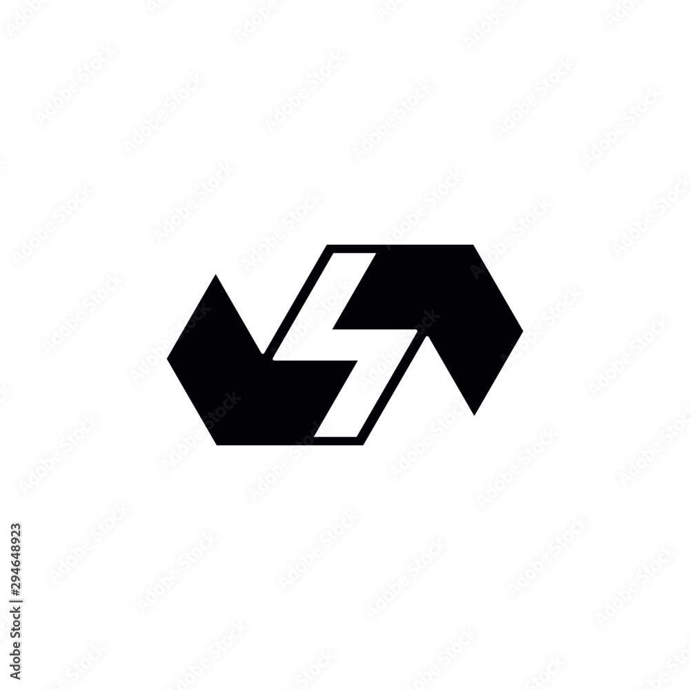 Minimal letter S with Arrow shape, Switch icon, symbol, logo .vector Minimal letter S with Arrow shape, Switch icon, symbol, logo .vector