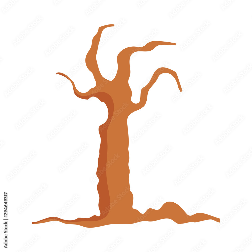 Fototapeta premium dry tree branches botanical white background