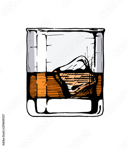illustration of tumbler glass.