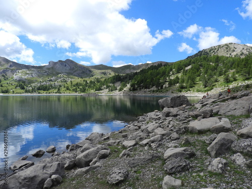 Fototapeta Naklejka Na Ścianę i Meble -  A lake in the Alps
