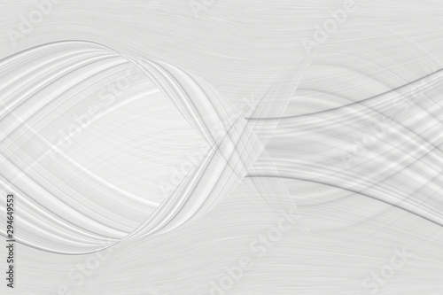 White background with waves and bends in an abstract space form. Gray texture with gradients in 3 d volume, a template for beautiful screensavers in disine studio. photo