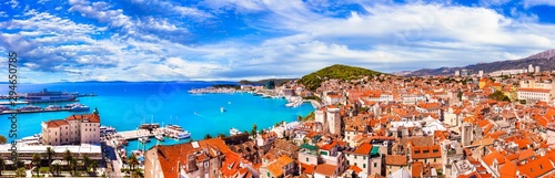 Landmarks and travel in Croatia- Split   popular tourist and cruise destination