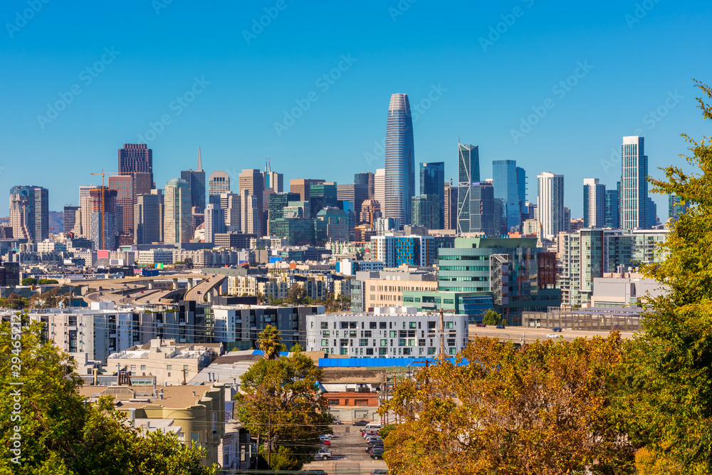 Skyline of San Francisco as seen from Potrero Hill