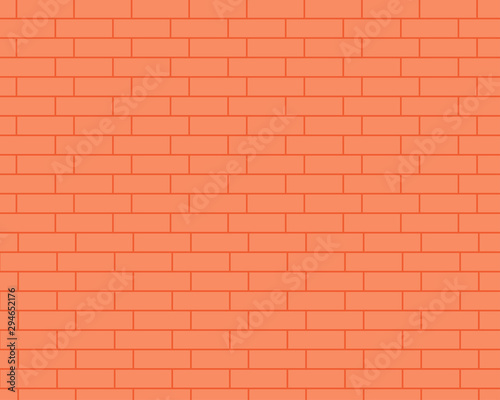 Flat design vector: Orange brick wall for your design.