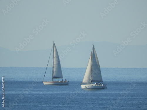 Two boats in the Mediterranean