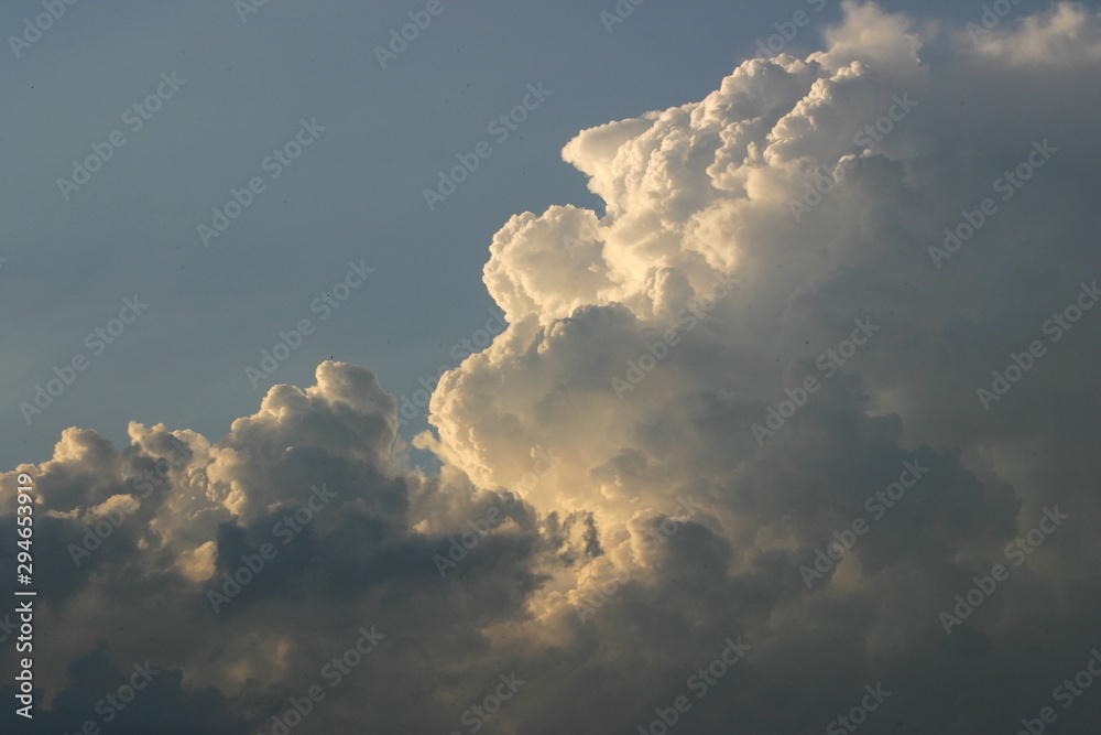 Illuminated clouds