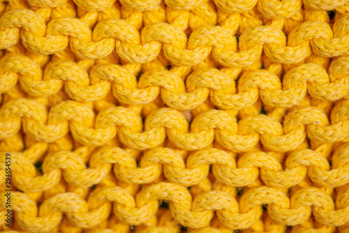 bright yellow knitted fabric loops