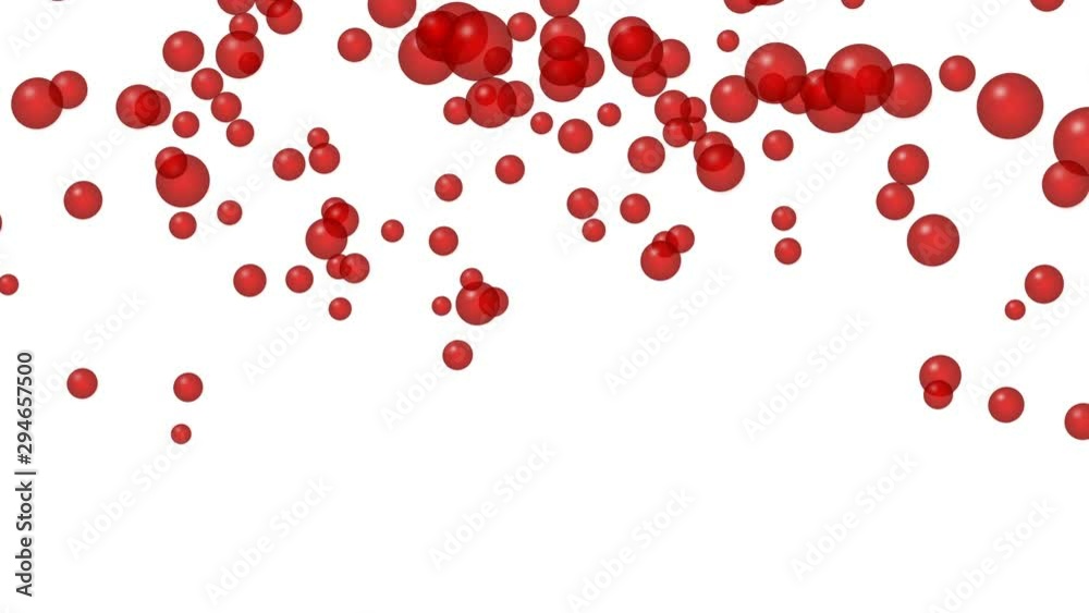 Red bubbles explosion on white background, alpha matte. Red bubbles explosion on white background, alpha matte.