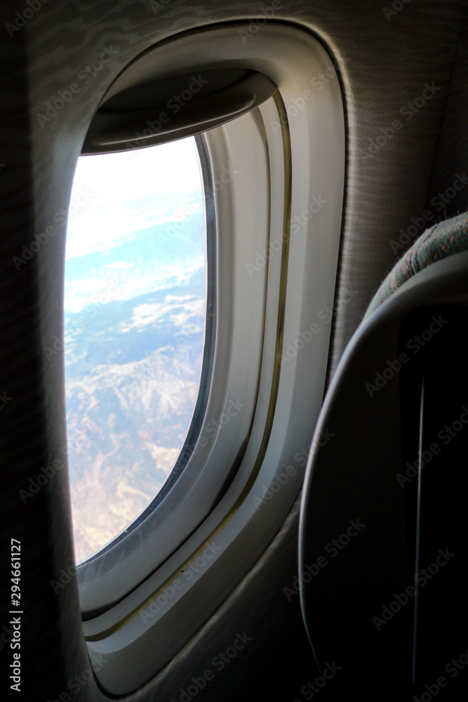 Porthole on the plane