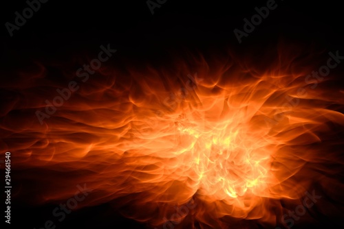 Bursts of Orange Flame