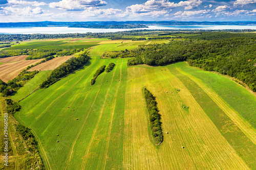 Aerial view of agricultural...