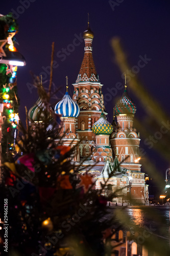 Christmas decoration at the city street in Moscow