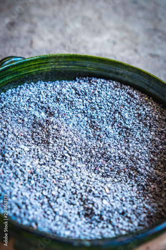 Traditional natural dying in Oaxaca, Mexico photo