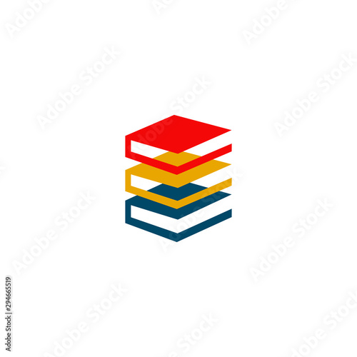 Book logo design vector template for education