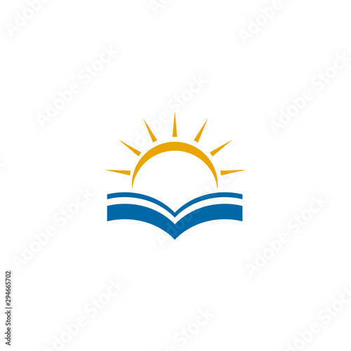 Book logo design vector template for education